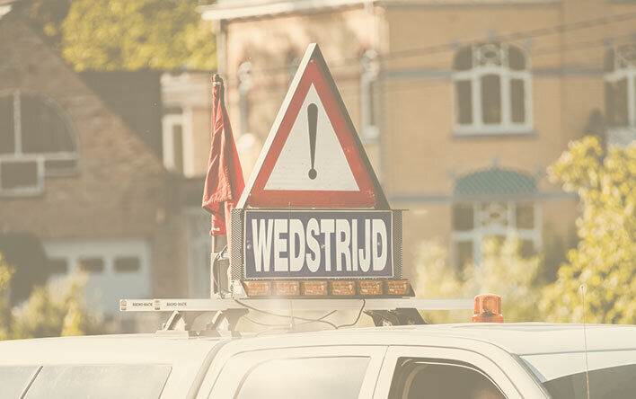 Koers wedstrijd driehoek